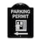 Signmission Parking Permit With Left ArrowHeavy-Gauge Aluminum Architectural Sign, 24" x 18", BS-1824-23402 A-DES-BS-1824-23402 - alternate 1